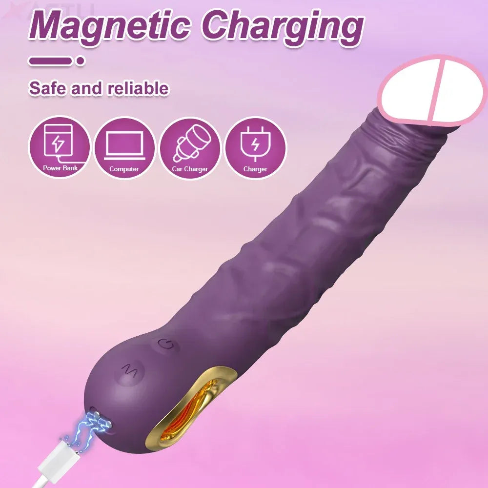 G Spot Vibrator Realistic Dildo Vibrator-4
