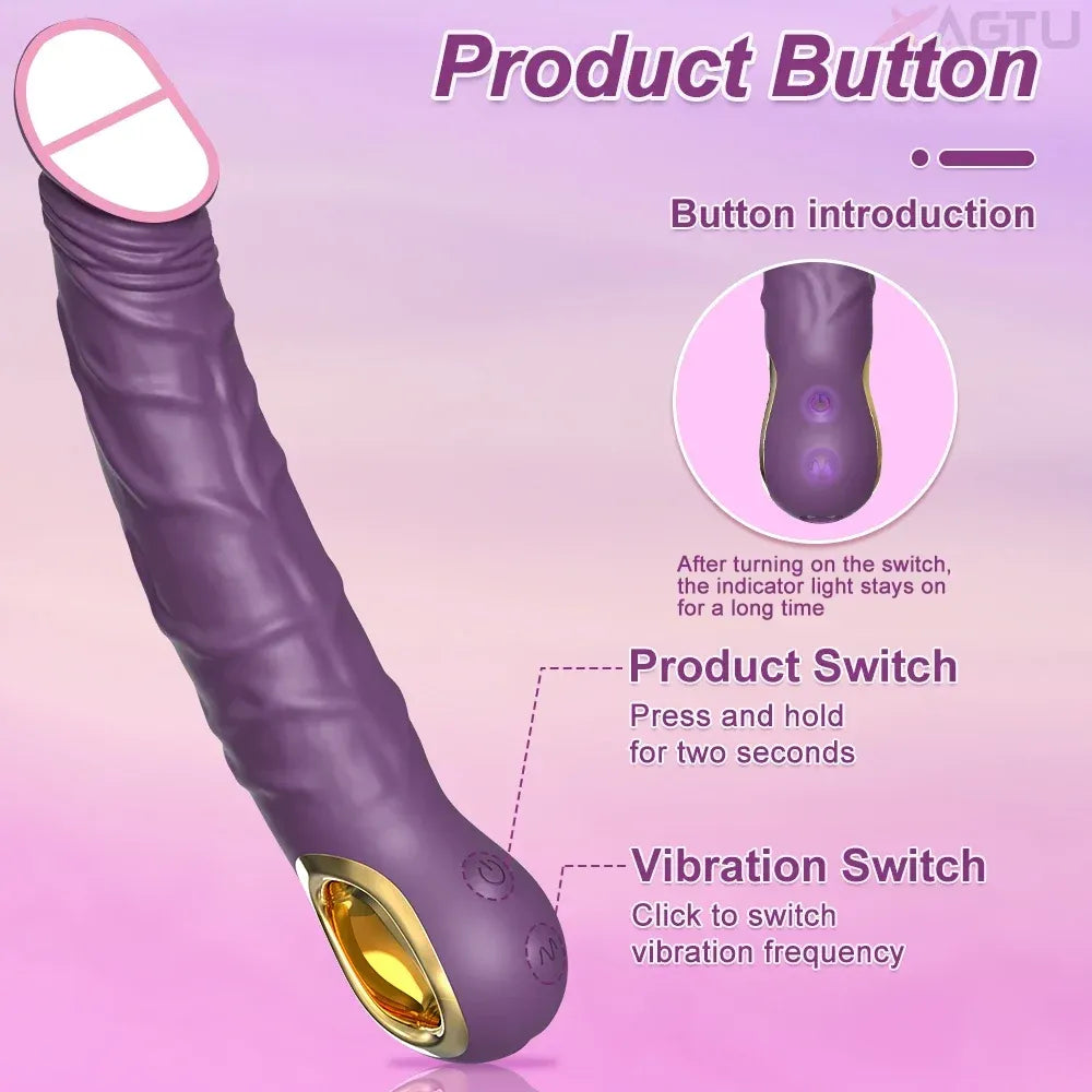 G Spot Vibrator Realistic Dildo Vibrator-3